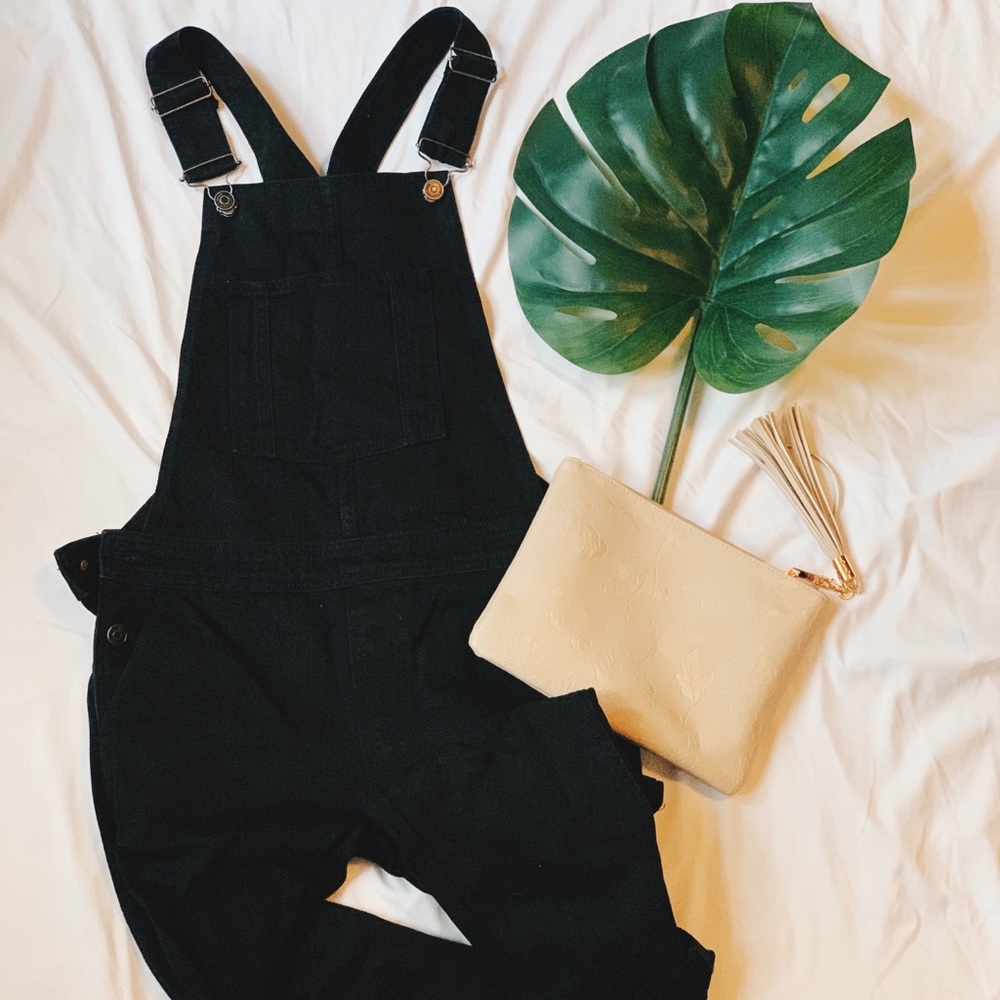 TopShop Black Jean Overalls